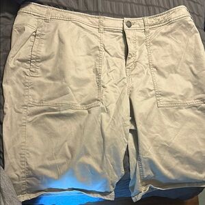Lane Bryant Tan Cargo Shorts with Cotton Comfort